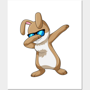 Rabbit at Hip Hop Dance Dab Posters and Art